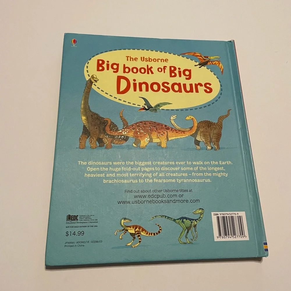 The Usborne Big Book of Big Dinosaurs And Some Little Ones Too…..Hardcover Book